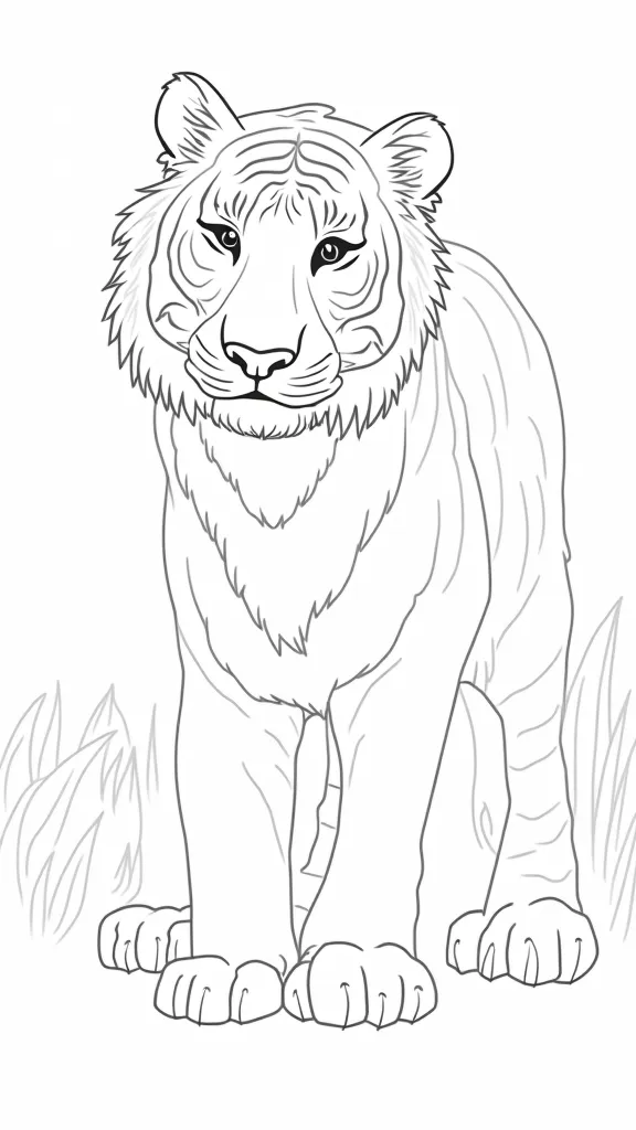 realistic printable tiger coloring pages